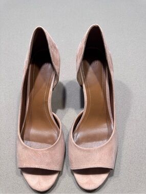 H&M faux suede peep-toe d'Orsay pumps